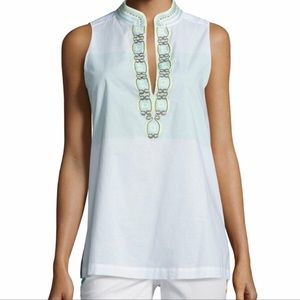 Tory Burch Sleeveless Embroidered Tunic